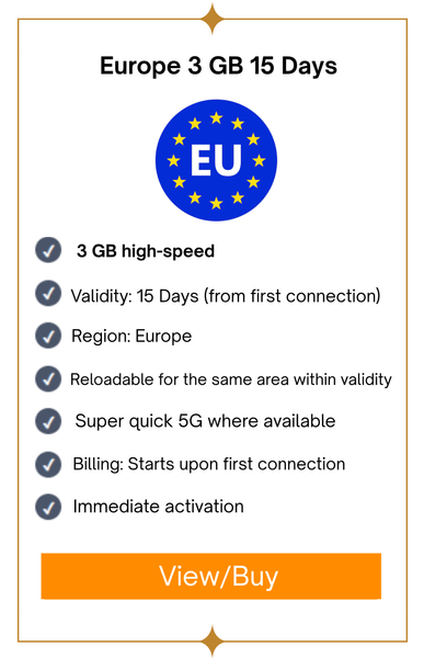 Europe 3GB 15Days