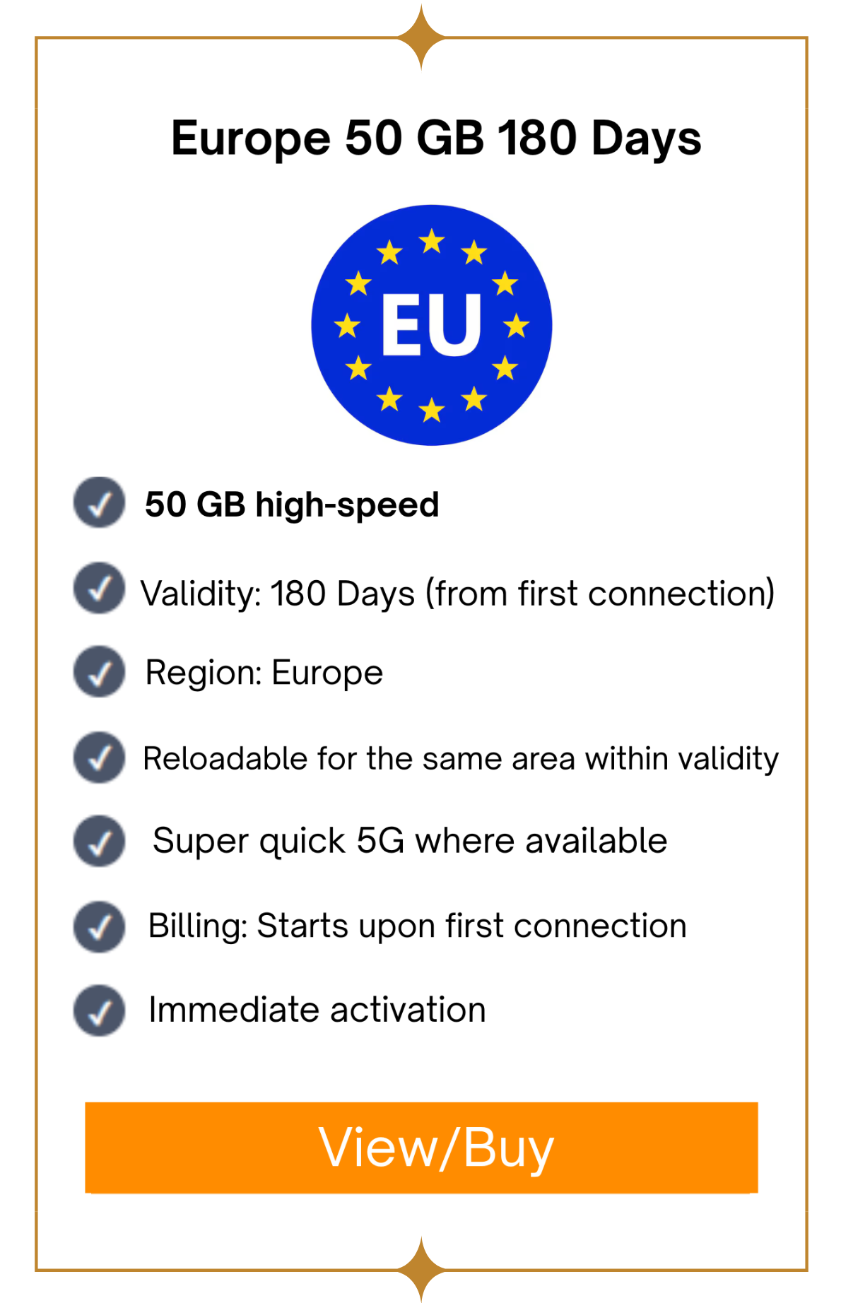 Europe 50GB 180Days